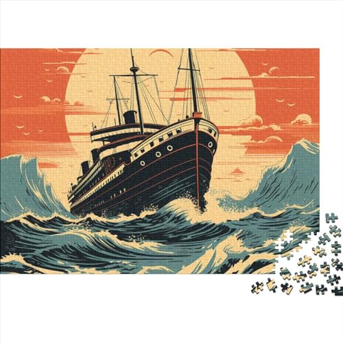 Schiff– 1000 Teile Puzzles, Impossible Puzzle, Geschicklichkeitsspiel Für Die Ganze Familie, Erwachsenenpuzzle Ab 14 Jahren 1000pcs (75x50cm) von HOTGE