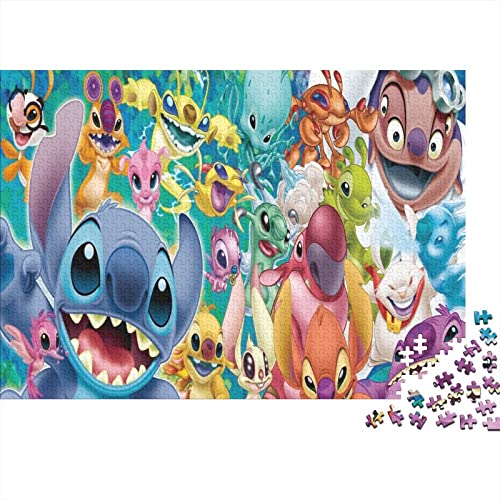 Stitch Puzzle 1000 Teile,Puzzle Für Erwachsene, Impossible Puzzle, Geschicklichkeitsspiel Für Die Ganze Familie, Lilo & Stitch Erwachsenenpuzzle 1000pcs (75x50cm) von HOTGE