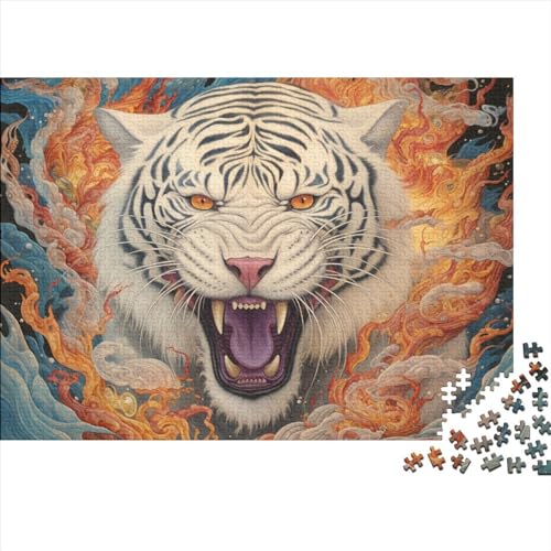 Tier Tiger Puzzle 1000 Teile Für Erwachsene, Jigsaw Puzzle, Einzigartiges Design-Spielzeug Für Pädagogisches Geschenk Für Jugendliche Und Kinder 1000pcs (75x50cm) von HOTGE