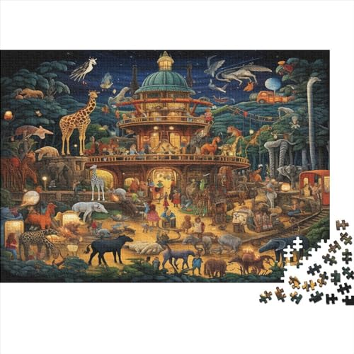 Tierpark– 1000 Teile, Impossible Puzzle, Wildtiere Puzzles Für KinderGeschicklichkeitsspiel Für Die Ganze Familie, Farbenfrohes Legespiel, 1000pcs (75x50cm) von HOTGE
