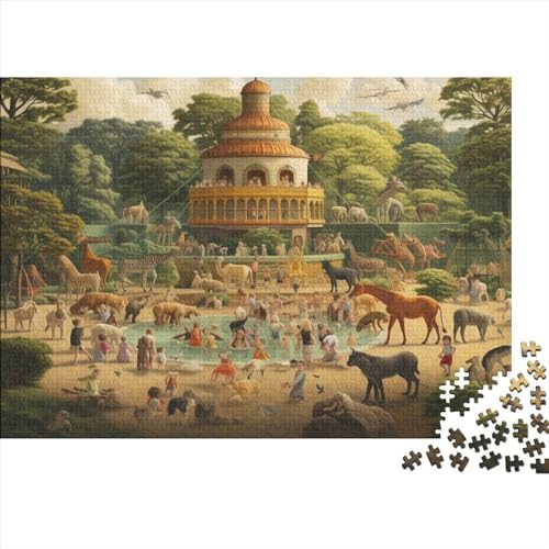 Tierpark 1000 Teile Puzzles Für Erwachsene Und Kinder Ab 14 Jahren, Wildtiere Puzzle Motiven, Impossible Puzzle 1000pcs (75x50cm) von HOTGE