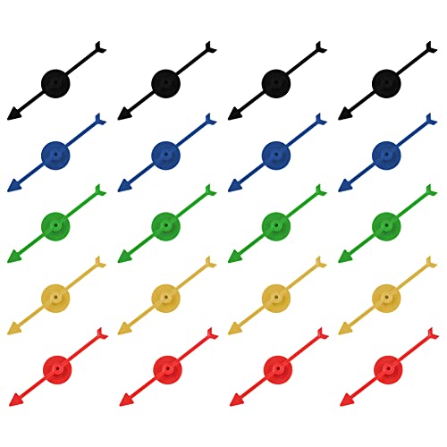 Brettspiel Spinner,Pfeil Spiel Zeiger Spinner,Pfeil Spinner Wahrscheinlichkeit Spinners,Kunststoff Pfeil Spinner 5 Farben Pfeil Spinner Set aus Kunststoff für Schule 10 cm(3,94 in),20 Stück von HOTMNTY