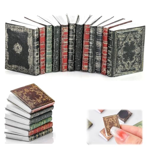 Miniaturen Puppenhausbücher,Miniatur Puppenhaus Zubehör,1:12 Puppenhaus Mini Bücher Mehrere Farben Mini Klassische Bücher Dekoration Zubehör für Puppenhaus Arbeitszimmer Schlafzimmer Bibliothek,12 Stk Miniaturen Puppenhausbücher,Miniatur Puppenhaus Zubehör,1:12 Puppenhaus Mini Bücher Mehrere Farben Mini Klassische Bücher Dekoration Zubehör für Puppenhaus Arbeitszimmer Schlafzimmer Bibliothek,12 Stk von HOTMNTY