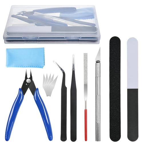 HOTUT Modellbau Werkzeug Set,13 Stück DIY Bastelwerkzeug,Gundam Modellbau Werkzeuge,Hobby-Bauwerkzeuge für Gebäude, Autos, Flugzeuge, Modellbau und anderes Kunsthandwerk HOTUT Modellbau Werkzeug Set,13 Stück DIY Bastelwerkzeug,Gundam Modellbau Werkzeuge,Hobby-Bauwerkzeuge für Gebäude, Autos, Flugzeuge, Modellbau und anderes Kunsthandwerk von HOTUT