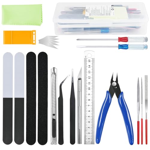 HOTUT Modellbau Werkzeug Set,23 Stück DIY Bastelwerkzeug,Gundam Modellbau Werkzeuge,Hobby-Bauwerkzeuge für Gebäude, Autos, Flugzeuge, Modellbau und anderes Kunsthandwerk HOTUT Modellbau Werkzeug Set,23 Stück DIY Bastelwerkzeug,Gundam Modellbau Werkzeuge,Hobby-Bauwerkzeuge für Gebäude, Autos, Flugzeuge, Modellbau und anderes Kunsthandwerk von HOTUT