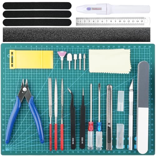 HOTUT Modellbau Werkzeug Set,33Stück DIY Bastelwerkzeug,Gundam Modellbau Werkzeuge,Hobby-Bauwerkzeuge für Gebäude, Autos, Flugzeuge, Modellbau und anderes Kunsthandwerk HOTUT Modellbau Werkzeug Set,33Stück DIY Bastelwerkzeug,Gundam Modellbau Werkzeuge,Hobby-Bauwerkzeuge für Gebäude, Autos, Flugzeuge, Modellbau und anderes Kunsthandwerk von HOTUT