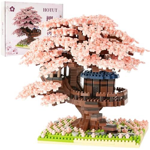 HOTUT Pfirsichblüten Teich Micro Bausteine, 2151 Stück Architektur mit Pfirsichblüten Bonsai Baum mit LED, Klemmbausteine Pflanzen Architecture Baumhaus, deko Geschenk für Erwachsene Jugendliche HOTUT Pfirsichblüten Teich Micro Bausteine, 2151 Stück Architektur mit Pfirsichblüten Bonsai Baum mit LED, Klemmbausteine Pflanzen Architecture Baumhaus, deko Geschenk für Erwachsene Jugendliche von HOTUT