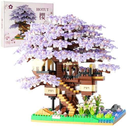 HOTUT Pfirsichblüten Teich Micro Bausteine, 2229 Stück Architektur mit Pfirsichblüten Bonsai Baum mit LED, Klemmbausteine Pflanzen Architecture Baumhaus, deko Geschenk für Erwachsene Jugendliche HOTUT Pfirsichblüten Teich Micro Bausteine, 2229 Stück Architektur mit Pfirsichblüten Bonsai Baum mit LED, Klemmbausteine Pflanzen Architecture Baumhaus, deko Geschenk für Erwachsene Jugendliche von HOTUT