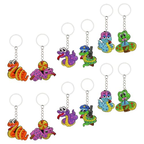 HOUDERCO 12Stücke Cartoon Schlangen Schlüsselanhänger Bunte Taschen Hängedekoration aus Robustem und Langlebige Tier Schlüsselanhänger für Schlüssel Handtaschen und Rucksäcke HOUDERCO 12Stücke Cartoon Schlangen Schlüsselanhänger Bunte Taschen Hängedekoration aus Robustem und Langlebige Tier Schlüsselanhänger für Schlüssel Handtaschen und Rucksäcke von HOUDERCO