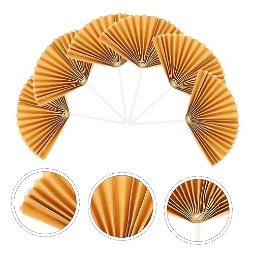 HOUDERCO 16 Stück Teiliges Goldene Papierfächer Cake Topper Klassische Tortendeko für Geburtstag Hochzeit Party Cupcake Dekoration Festliche Stabile Cake Picks für Muffins und Kuchen HOUDERCO 16 Stück Teiliges Goldene Papierfächer Cake Topper Klassische Tortendeko für Geburtstag Hochzeit Party Cupcake Dekoration Festliche Stabile Cake Picks für Muffins und Kuchen von HOUDERCO