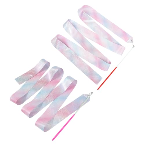 HOUDERCO 2 Stück Teiliges Gymnastikband Bunte Tanzbänder mit Glänzenden Sternen Leichtes Turnen und Rhythmische Sportgymnastik für Tanztraining Performance und Party HOUDERCO 2 Stück Teiliges Gymnastikband Bunte Tanzbänder mit Glänzenden Sternen Leichtes Turnen und Rhythmische Sportgymnastik für Tanztraining Performance und Party von HOUDERCO