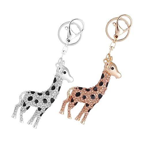 HOUDERCO 2Stücke Giraffe Schlüsselanhänger aus Dekorative Anhänger für Taschen Kreative mit Lebensechter Form für Partys und DIY Projekte von HOUDERCO