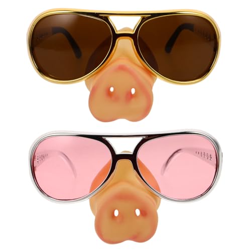 HOUDERCO 2Stücke Schweinenasengläser Lustige Cosplay Brille für Partys Kreative Partyzubehör und Attraktives Design für Spaß und Festen HOUDERCO 2Stücke Schweinenasengläser Lustige Cosplay Brille für Partys Kreative Partyzubehör und Attraktives Design für Spaß und Festen von HOUDERCO
