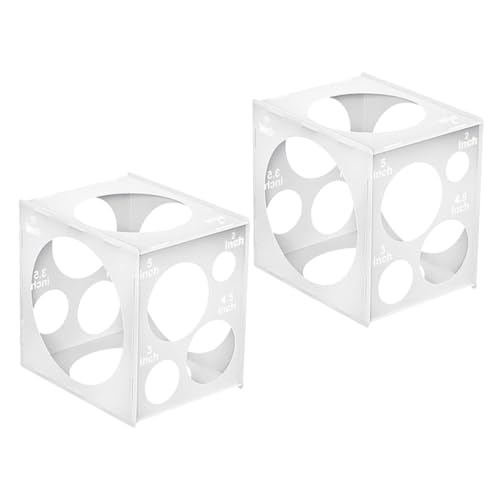 HOUDERCO 2er Packung Ballonmessbox Ballonfüllmaschine Ballonstürmer Zusammenklappbarer Ballongrößenmesser Zubehör Für Ballonbögen Ballonsäule Ballongrößer Ballontasche Schlagballon Weiß Pvc HOUDERCO 2er Packung Ballonmessbox Ballonfüllmaschine Ballonstürmer Zusammenklappbarer Ballongrößenmesser Zubehör Für Ballonbögen Ballonsäule Ballongrößer Ballontasche Schlagballon Weiß Pvc von HOUDERCO