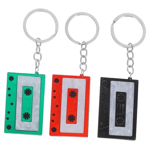 HOUDERCO 3 STÜCKE Teiliges Schlüsselanhänger Retro Kassettenband Geometrisch Rechteckig Langlebig Farbecht Modisch für Teenager Mädchen Geburtstag Party Accessoires HOUDERCO 3 STÜCKE Teiliges Schlüsselanhänger Retro Kassettenband Geometrisch Rechteckig Langlebig Farbecht Modisch für Teenager Mädchen Geburtstag Party Accessoires von HOUDERCO