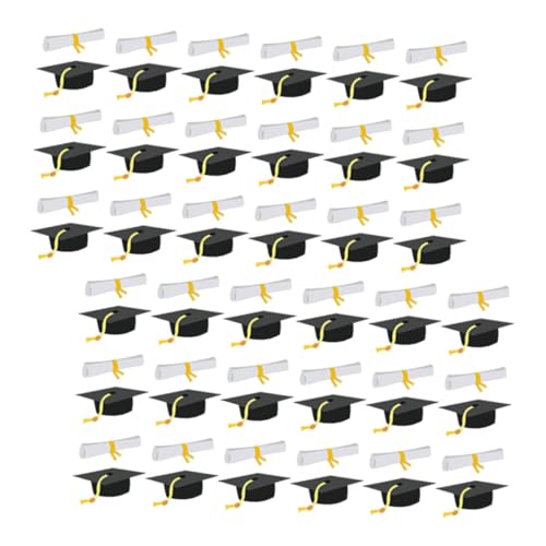 HOUDERCO Graduation Caps Konfetti Confetti Dekoration für High School College Abschlussfeier Party Deko Abschlussfeier Tischdeko Festliche Doktorhut Streudeko von HOUDERCO