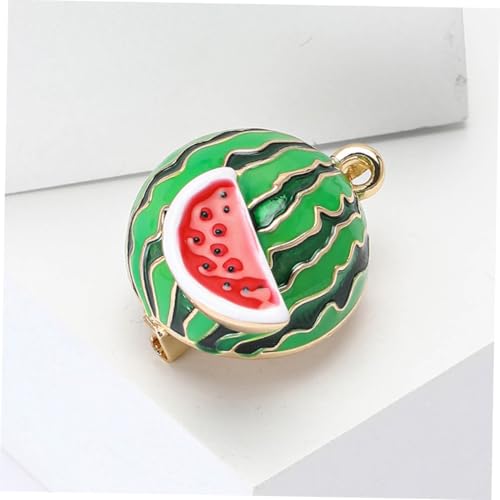 HOUDERCO Niedliche Wassermelonen Emaille Brosche Damen Anstecknadel Fruchtmotiv Kleidungspins zum Schutz vor Verrutschen Geschenkbox von HOUDERCO