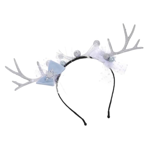 HOUDERCO Hirschgeweih-stirnband Schneeflocken-schleife Geweih-stirnbänder Für Frauen Und Mädchen Silbernes Horn-foto-stirnband Für Halloween Weihnachten Geburtstagsparty-dekorationen HOUDERCO Hirschgeweih-stirnband Schneeflocken-schleife Geweih-stirnbänder Für Frauen Und Mädchen Silbernes Horn-foto-stirnband Für Halloween Weihnachten Geburtstagsparty-dekorationen von HOUDERCO