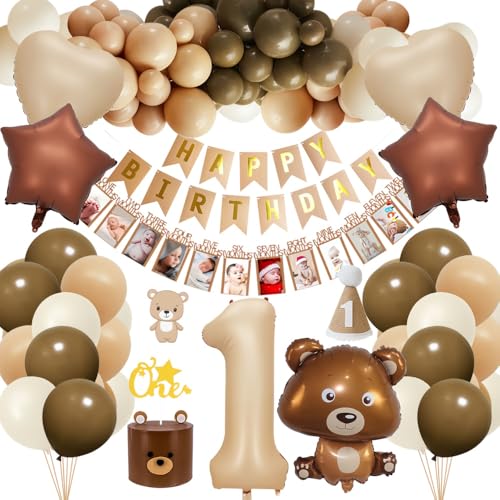Geburtstagsdeko 1 Jahr Junge, Erster Geburtstag Mädchen Junge, 1. Kindergeburtstag Deko mit Luftballon 1. Geburtstag, Cake Topper 1. Geburtstag, 1. Geburtstag Hut for Baby 1 Jahr Geburtstag Deko Geburtstagsdeko 1 Jahr Junge, Erster Geburtstag Mädchen Junge, 1. Kindergeburtstag Deko mit Luftballon 1. Geburtstag, Cake Topper 1. Geburtstag, 1. Geburtstag Hut for Baby 1 Jahr Geburtstag Deko von HOUSTAR