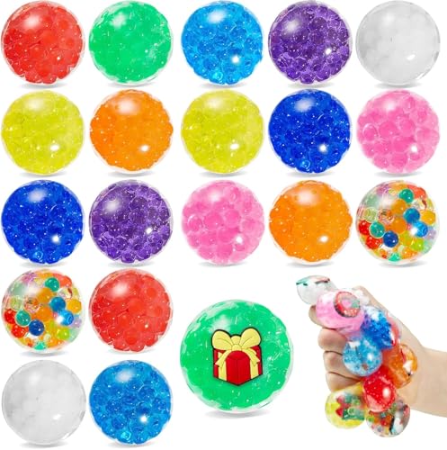HOUT 20 Stück Mitgebsel Kindergeburtstag Squishy Stressball - Anti Stress Bälle Kindergeburtstag Gastgeschenke - Antistressbälle für Kinder Erwachsene - Kleine Geschenke für Kinder von HOUT
