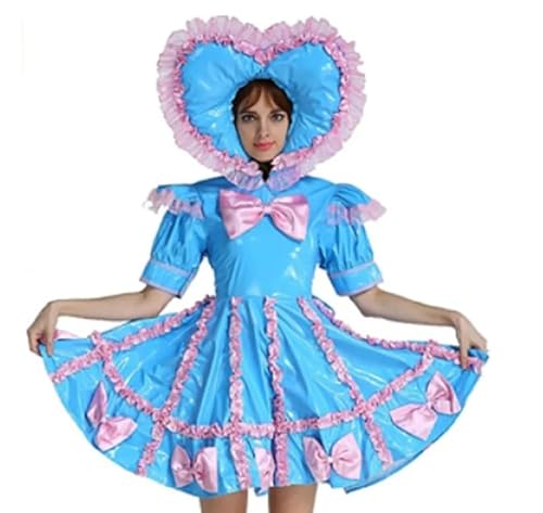 HOUXINQWWP Abschließbares PVC-Kleid für Erwachsene, Uniform, Dienstmädchen, Rollenspiel, Kreuzrock, Anpassung, männlich, 38 HOUXINQWWP Abschließbares PVC-Kleid für Erwachsene, Uniform, Dienstmädchen, Rollenspiel, Kreuzrock, Anpassung, männlich, 38 von HOUXINQWWP