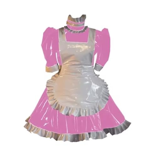 HOUXINQWWP Cosplay-Kleid, PVC-Lederschürze, Halloween, S-7XL, Rosa, 4XL HOUXINQWWP Cosplay-Kleid, PVC-Lederschürze, Halloween, S-7XL, Rosa, 4XL von HOUXINQWWP