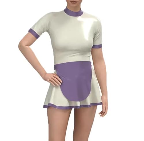 HOUXINQWWP Cosplay mit Schürze, PVC-Lederkleid, Halloween, Cosplay, S-7XL, Lila, 6XL HOUXINQWWP Cosplay mit Schürze, PVC-Lederkleid, Halloween, Cosplay, S-7XL, Lila, 6XL von HOUXINQWWP