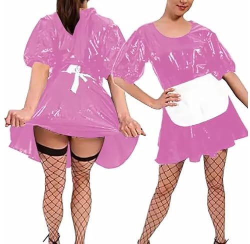 HOUXINQWWP Damenkleid für Halloween, Cosplay, mit Schürze, Größe S-7XL, Rosa, Größe L HOUXINQWWP Damenkleid für Halloween, Cosplay, mit Schürze, Größe S-7XL, Rosa, Größe L von HOUXINQWWP