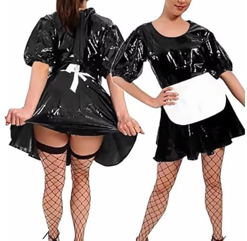 HOUXINQWWP Damenkleid für Halloween, Cosplay, mit Schürze, Größe S-7XL, Schwarz, Größe S HOUXINQWWP Damenkleid für Halloween, Cosplay, mit Schürze, Größe S-7XL, Schwarz, Größe S von HOUXINQWWP
