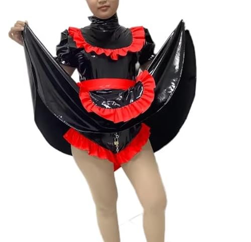 HOUXINQWWP Kleid PVC-Kostüme Cosplay Anziehschürze S-7XL, Rot, L HOUXINQWWP Kleid PVC-Kostüme Cosplay Anziehschürze S-7XL, Rot, L von HOUXINQWWP