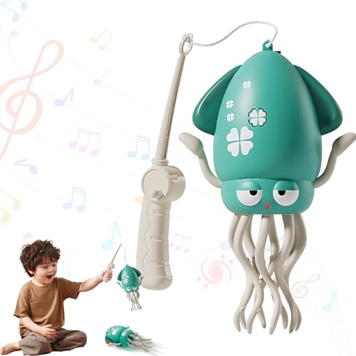 Dancing Octopus Toy, HOVCEH Elektrisches Tanzender Oktopus mit Angelrute, Tummy Time Toys mit Licht & Musik, Krabbelspielzeug Baby Badespielzeug für Junge Mädchen Dancing Octopus Toy, HOVCEH Elektrisches Tanzender Oktopus mit Angelrute, Tummy Time Toys mit Licht & Musik, Krabbelspielzeug Baby Badespielzeug für Junge Mädchen von HOVCEH