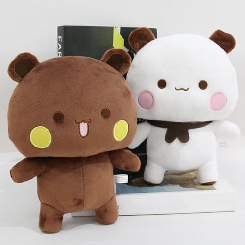 HOVCEH 2 Stück Bubu Dudu Kuscheltier, Bär Panda Bubu Dudu Kuscheltier, Pandabär Kuscheltier Kissen, Bubu Dudu Plüsch, Panda Kuscheltier Kawaii, Bubu Dudu Figur, Cartoon Panda Plüschtier Kindergeschenk von HOVCEH