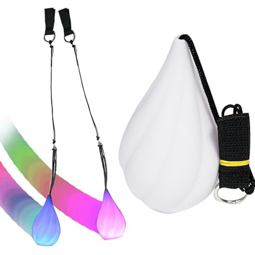 HOVCEH LED Poi Bälle, 2 Stück LED Pois Set mit Regenbogen Farben und Strobe Effekt, Soft Poi Jonglierbälle Leuchtend für Kinder & Erwachsene HOVCEH LED Poi Bälle, 2 Stück LED Pois Set mit Regenbogen Farben und Strobe Effekt, Soft Poi Jonglierbälle Leuchtend für Kinder & Erwachsene von HOVCEH