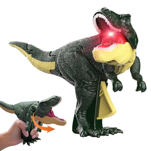HOVCEH Trigger The T-Rex, BiteFury The T-Rex, Fun Interactive Dinosaur Grabber Toy, Squeeze Trigger for Movable Body Parts, Cool Toy Gifts for Kids Birthdays or Christmas (with Sound Effects von HOVCEH