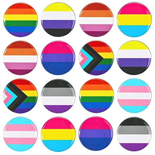 HOWAF Pride Pin LGBTQ Accessoires, Regenbogen Flagge Button Lesbian Flag Pin Pansexual Flag Pin Bi Flagge Transgender Flagge Buttons Nonbinary Flag Asexual Progress Pride Flag Pins für LGBT Gay Pride von HOWAF