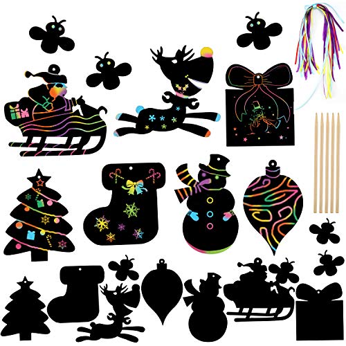 HOWAF 35 Stück Weihnachten Regenbogen kratzbild Weihnachtsmann, Weihnachtsbaum, Schneemann, Schneeflocke Scratch Art für Kinder basteln Weihnachten Kindergeburtstag Mitgebsel HOWAF 35 Stück Weihnachten Regenbogen kratzbild Weihnachtsmann, Weihnachtsbaum, Schneemann, Schneeflocke Scratch Art für Kinder basteln Weihnachten Kindergeburtstag Mitgebsel von HOWAF