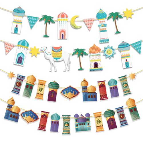 HOWAF 4 Pack Ramadan Girlande Ramadan Mubarak Banner, Eid Mubarak Banner Eid Mubarak Wimpel Islamischen Mond Sterne Ramadan Banner Ramadan Kareem Banner für Ramadan Deko Eid Mubarak Dekoration HOWAF 4 Pack Ramadan Girlande Ramadan Mubarak Banner, Eid Mubarak Banner Eid Mubarak Wimpel Islamischen Mond Sterne Ramadan Banner Ramadan Kareem Banner für Ramadan Deko Eid Mubarak Dekoration von HOWAF
