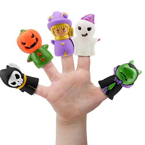 HOWAF 5pcs Halloween Fingerpuppe Spielzeug für Kinder, Halloween Vinyl Charakter Fingerpuppe Set für Kinder Halloween Mitgebsel Gastgeschenke, Kürbis Geist Hexe Sensenmann Mädchen Puppe Fingerpuppen HOWAF 5pcs Halloween Fingerpuppe Spielzeug für Kinder, Halloween Vinyl Charakter Fingerpuppe Set für Kinder Halloween Mitgebsel Gastgeschenke, Kürbis Geist Hexe Sensenmann Mädchen Puppe Fingerpuppen von HOWAF