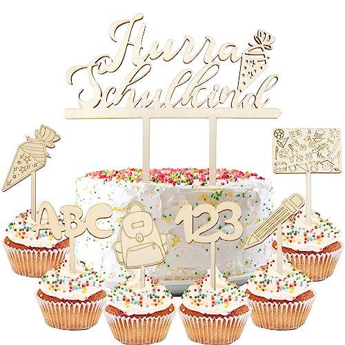 HOWAF 7 Schulanfang Tortendeko Einschulung Deko Cake Topper Schulkind Holz Schulanfang Cake Topper Einschulung Cupcake Topper Einschulung ABC 123 Schultüte Schuleinführung Kuchendeko Schulanfang Deko HOWAF 7 Schulanfang Tortendeko Einschulung Deko Cake Topper Schulkind Holz Schulanfang Cake Topper Einschulung Cupcake Topper Einschulung ABC 123 Schultüte Schuleinführung Kuchendeko Schulanfang Deko von HOWAF