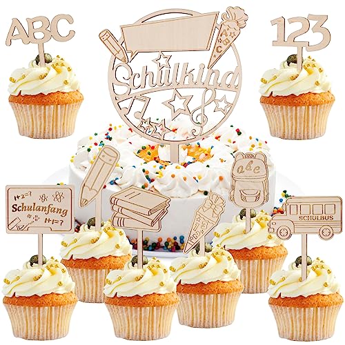 HOWAF 9 Schulanfang Tortendeko Einschulung Deko Cake Topper Einschulung Holz Cake Topper Schulkind Schulanfang Cupcake Topper Einschulung Schuleinführung ABC 123 Schultüte Kuchendeko Schulanfang Deko HOWAF 9 Schulanfang Tortendeko Einschulung Deko Cake Topper Einschulung Holz Cake Topper Schulkind Schulanfang Cupcake Topper Einschulung Schuleinführung ABC 123 Schultüte Kuchendeko Schulanfang Deko von HOWAF