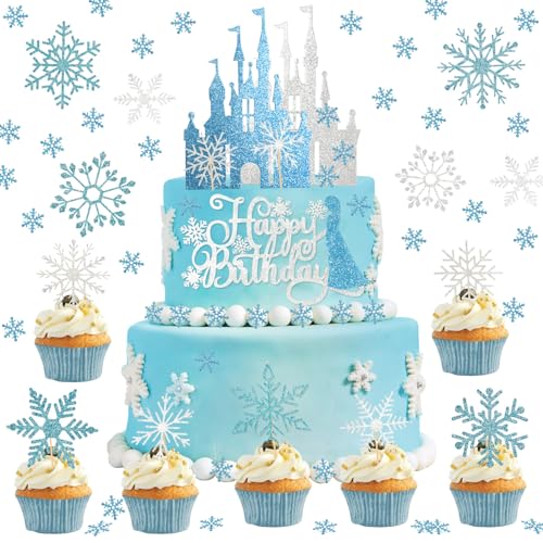 HOWAF Frozen Tortendeko, Frozen Cake Topper Geburtstag Schloss Schneeflocken Tortendeko Schneeflocke Konfetti Kuchendekoration Torten Deko Mädchen für Happy Birthday Tortendeko Geburtstag Mädchen HOWAF Frozen Tortendeko, Frozen Cake Topper Geburtstag Schloss Schneeflocken Tortendeko Schneeflocke Konfetti Kuchendekoration Torten Deko Mädchen für Happy Birthday Tortendeko Geburtstag Mädchen von HOWAF