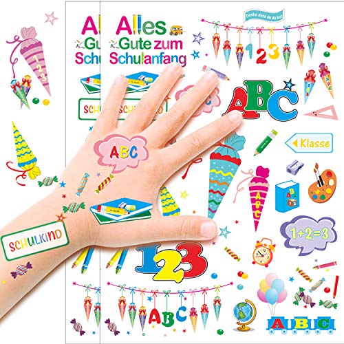 HOWAF Temporäre Tattoos für Kinder, 123 und ABC Zuckertüte Kindertattoos Aufkleber Schuleinführung Schulanfang Einschulung Deko für Junge und Mädchen Kindergeburtstag Mitgebsel Party Spielen HOWAF Temporäre Tattoos für Kinder, 123 und ABC Zuckertüte Kindertattoos Aufkleber Schuleinführung Schulanfang Einschulung Deko für Junge und Mädchen Kindergeburtstag Mitgebsel Party Spielen von HOWAF