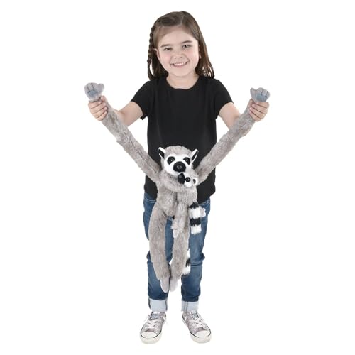 HOWBOUTDIS 71,1 cm langer Arm-Plüsch-Ringschwanz-Lemur mit Baby, Füße verbinden sich mit den Händen, so weich und kuschelig, tolles Geschenk für Kinder ab 3 Jahren HOWBOUTDIS 71,1 cm langer Arm-Plüsch-Ringschwanz-Lemur mit Baby, Füße verbinden sich mit den Händen, so weich und kuschelig, tolles Geschenk für Kinder ab 3 Jahren von HOWBOUTDIS