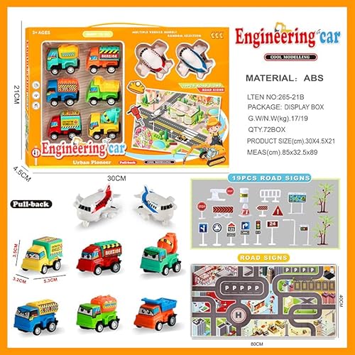 Auto Spielzeug, 8PCS Spielzeugautos mit 19 Straßensperren 1 Karte Zurückziehen Auto Trägheit Reibungsbetriebene Autos Pull Back Autos Kinderspielzeug Kleine Fahrzeuge Mini Car Geschenk für Kinder Auto Spielzeug, 8PCS Spielzeugautos mit 19 Straßensperren 1 Karte Zurückziehen Auto Trägheit Reibungsbetriebene Autos Pull Back Autos Kinderspielzeug Kleine Fahrzeuge Mini Car Geschenk für Kinder von HOXSNII