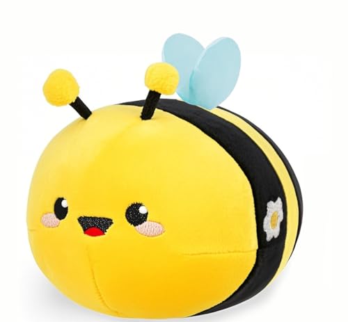 HOXSNII Biene Plüsch Kuscheltier, 35CM Biene Plüschkissen Spielzeug Plüschtier Puppe lüsch Tierspielzeug Stofftier Spielzeug Bequeme Sofakissen Plush Toy Kopfkissen Geschenk für Kinder von HOXSNII