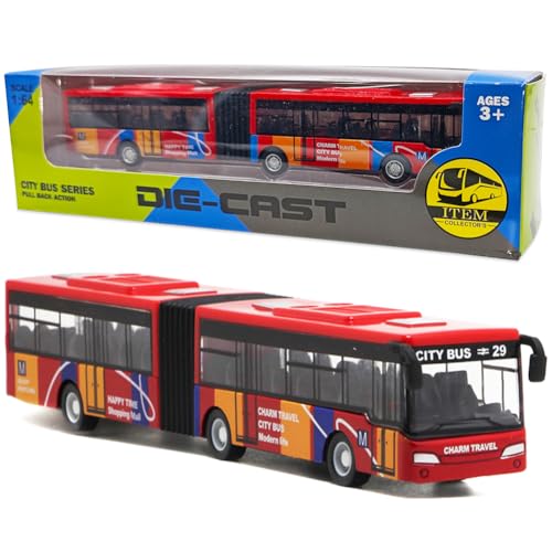 HOXSNII Bus Spielzeugautos, Car Spielzeug Pull Back Autos Spielzeugauto Set Kleine Fahrzeuge Mini Cars Spielzeug Kinderspielzeug Mini Auto Figuren Geschenk für Kinder (Rot) von HOXSNII