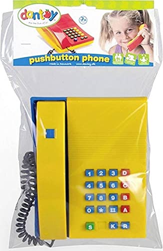 Dantoy 6113 Pushbutton Phone Toy, Multi-Colour, 18 x 19 x 8 cm von Dantoy
