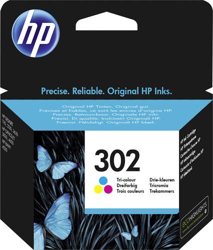 HP 302 Druckerpatrone Original Cyan, Magenta, Gelb F6U65AE Tinte von HP