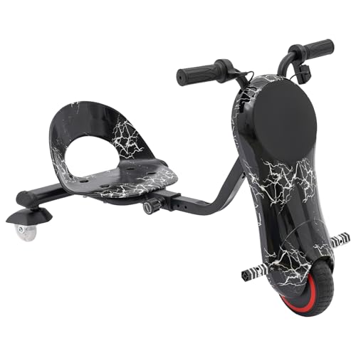 Drift Cart, Drift Scooter, Drift Kart Drift Roller Drift Trike Elektro Drift Scooter mit 180W Motor LED Licht Einstellbare Länge für Rennbahn Spielplatz Garage (B) von HPDTZ