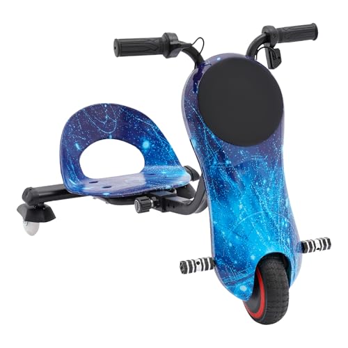 Drift Cart, Drift Scooter, Drift Kart Drift Roller Drift Trike Elektro Drift Scooter mit 180W Motor LED Licht Einstellbare Länge für Rennbahn Spielplatz Garage (C) von HPDTZ